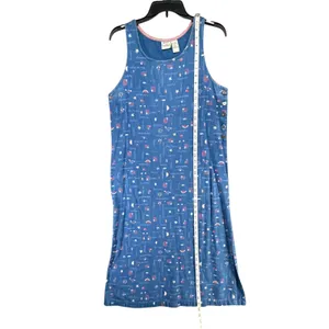 Vintage Koret‎ City Blues Petites Denim Dress Blue Novelty Patriotic Picnic Sz M thumbnail 9