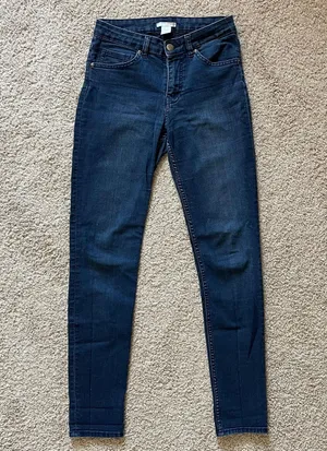 H&M Dark Washed Denim Skinny Jeans thumbnail 1