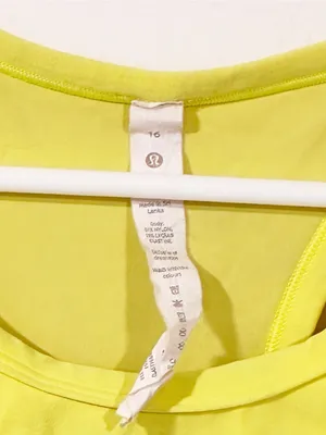Lululemon Plus Size Yellow Athletic Racerback Tank Top Size 16 thumbnail 2