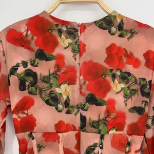 House of CB London Adanna Rose Print Corset‎ Mini Dress Large Pink Red Romantic thumbnail 7