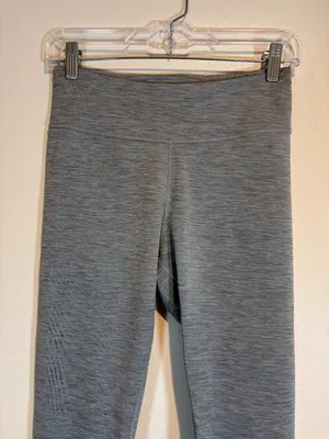 Nike One 7/8 Training Tights Leggings Gray Black Mesh thumbnail 4