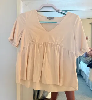 Linen beige top Tan thumbnail 1