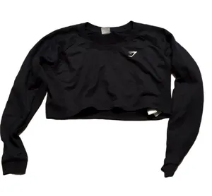 Gymshark Black Long Sleeve Crop Top Size XL thumbnail 1