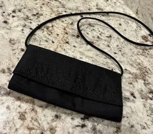 Liz Claiborne Black Evening Handbag Purse Beaded Women’s thumbnail 1