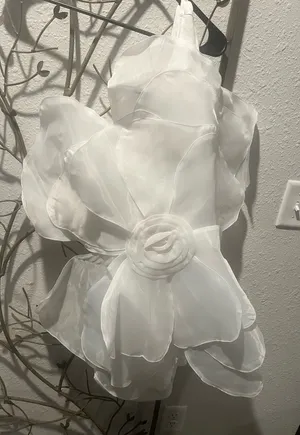 White floral dress thumbnail 1