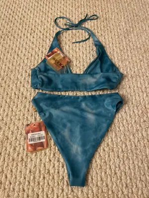 Neena Swim Blue Tie Dye Bikini Set thumbnail 4