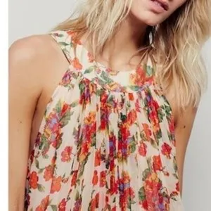 Free People Pleated Floral Dress thumbnail 5