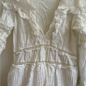 For Love And Lemons Ziggy Pintuck White Mini Dress Size L thumbnail 6