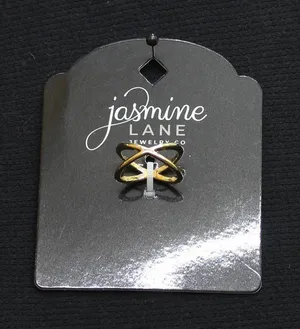 NWT Jasmine Lane Womens Fashion Double Criss Cross Ring Gold Yellow 7 thumbnail 1