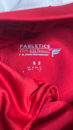 Fabletics High-Rise On-Call Scrub Jogger in Goji Red thumbnail 2