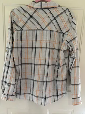 Columbia organic cotton plaid shirt M thumbnail 2