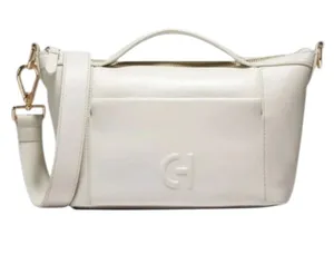 NWT Cole Haan Leather Grand Ambition Small Duffle Shoulder Bag Silver Birch thumbnail 1