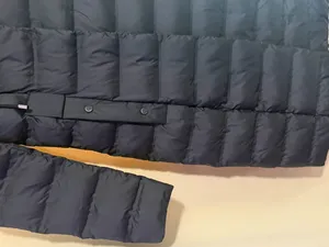 Kenneth Cole Black Long Quilted Puffer Coat with Hood thumbnail 5