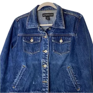 Express Blue Jeans Jacket(Size Large) thumbnail 5