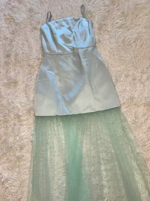 NEW ELLIATT Marcella Strapless Sea Green Gown Sz XS thumbnail 5