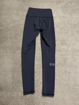 Fleo Mid Rise Athletic Leggings Grey Logo Women’s thumbnail 2