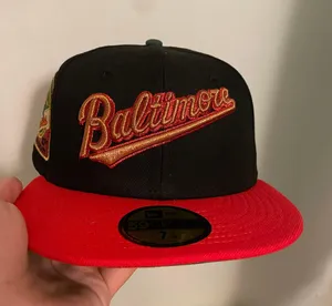 Off the dome podcast x burdeens Chicago Baltimore orioles 30th anniversary patch size 7 1/8 brand new thumbnail 2