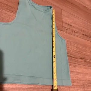 Free People Intimately Racerback Crop‎ Top Ribbed teal turquoise XS/Small thumbnail 7