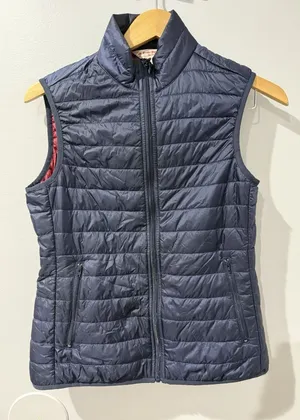 Brooks Brothers Red Fleece Vest Womens‎ S Quilted Packable Puffer Zip Pockets W thumbnail 1