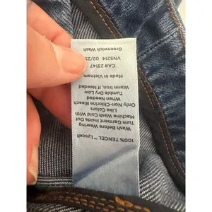 Talbots Tencel Denim Vest Women LP Blue Button Sleeveless Top‎ Boho Western thumbnail 7