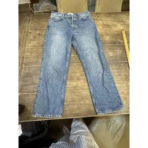 Reformation High Rise Straight Leg Medium Wash Jeans In Shasta Blue Size 30 thumbnail 2
