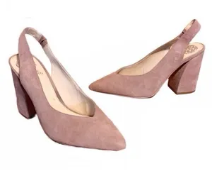 Vince Camuto "Almista" Dusty Rose Suede Sling Back Block Heel Shoes (11m) thumbnail 1