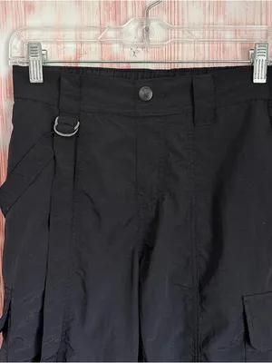 No Boundaries Black Nylon Windbreaker Cargo Parachute Pants Size XS thumbnail 3