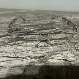 Floral Clear Frame Glasses Pink thumbnail 2