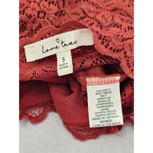 Love Tree Whimsy Romantic Boudoir Bridal Cottage Lingerie Lace Bandeau Small thumbnail 6