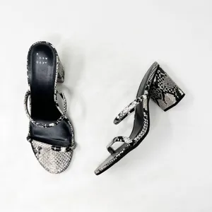 [A New Day] Snake Print Snakeskin Faux Leather Strappy Chunky Block Heels Sz 10 thumbnail 3