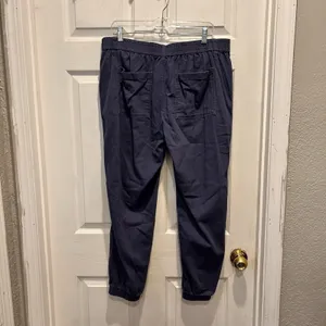 GAP Womens Blue Cotton Lyocell Utility Jogger Pants Size‎ L High Rise Minimalist thumbnail 4