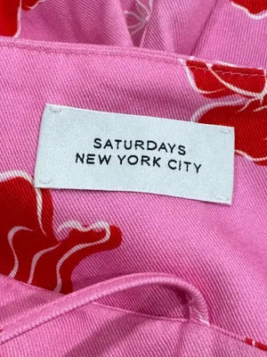 Saturdays NYC SOHO Floral Pink Mini Dress Women’s 4 thumbnail 4