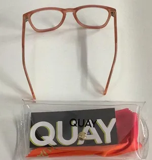 Quay Australia Blue Light Glasses with Case Hardwire Mini Coral/Pink Co… thumbnail 4