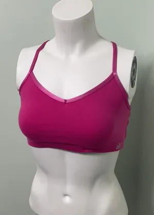 Alo pink twist back sports bra medium thumbnail 1