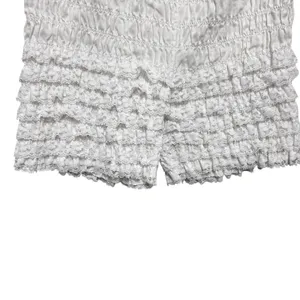 VTG 80s Women Cottage Coquette Bloomers L White Smocked‎ Lace Retro Ruffle Fairy thumbnail 3