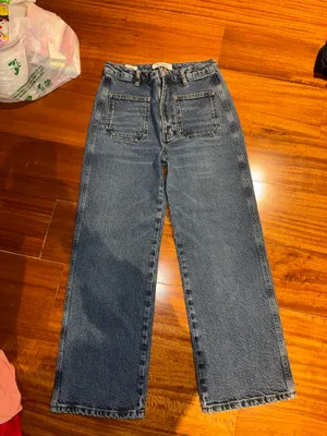 Reformation Alyssa Pocket Patch High-Rise Wide-Leg Jeans thumbnail 5