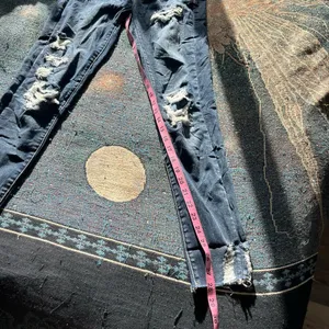 American Eagle Super Hi-Rise Jegging Women’s 4R Distressed Dark Wash Stretch Y2K thumbnail 11