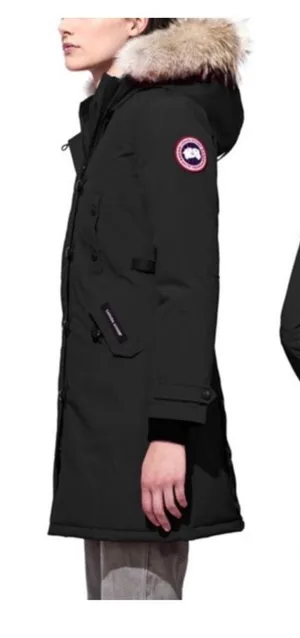 Canada Goose Kensington Parka Goose Down Puffer Jacket Women’s XS Black Coat thumbnail 1