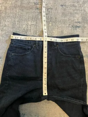 Express Dark Blue High Rise Asymmetrical Distressed Hem Skinny Jeans Size 4R thumbnail 8