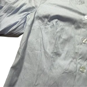 Mode Mischief Oversized Cinch Shirt Striped Cotton‎ Button Down XS Long Sleeve thumbnail 9