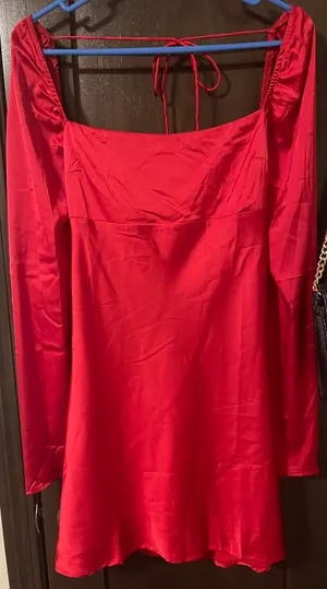 Princess Polly BERESFORD LONG SLEEVE MINI DRESS RED thumbnail 3