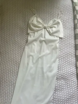 Lulus dress white bow maxi thumbnail 2