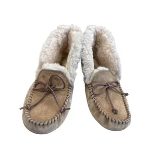 UGG Womens Brown Leather Fur-Lined Moccasin Slippers Ankle Boots Size 6 SKU8190 thumbnail 11