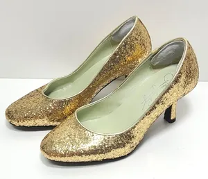 Shoes of Prey Bridal Gold‎ Glitter Pumps Size 35 thumbnail 1