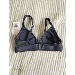 New Lively Mesh Trim Bralette Size XS Smoke Gray thumbnail 4