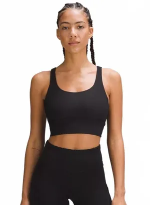 Lululemon Energy Longline Ribbed Bra Medium Support B–D Cups Women's Size 6 thumbnail 1