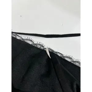 Marchesa Notte Chantilly Lace Trimmed Crepe Gown Black 12 Formal Elegant Evening thumbnail 11