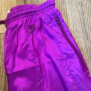 Vintage Nike Purple Nylon Windbreaker Track Pants Mesh‎ Lined Ankle Zip Small thumbnail 10