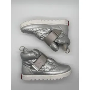 Sorel Joan of Arctic Puffy Boots Women 9 Silver Metallic Waterproof Quilted thumbnail 3