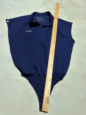 FIGS Navy blue scrub bodysuit small thumbnail 6